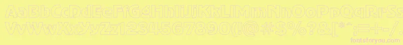 AdvergothicHo-Schriftart – Rosa Schriften auf gelbem Hintergrund