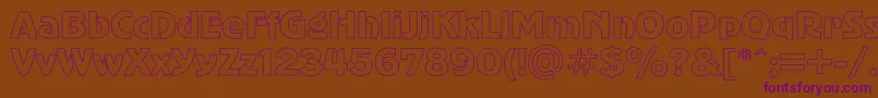 AdvergothicHo Font – Purple Fonts on Brown Background