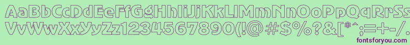AdvergothicHo Font – Purple Fonts on Green Background