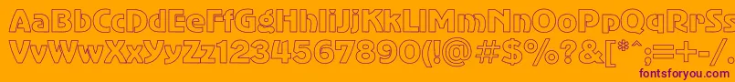 Шрифт AdvergothicHo – фиолетовые шрифты на оранжевом фоне