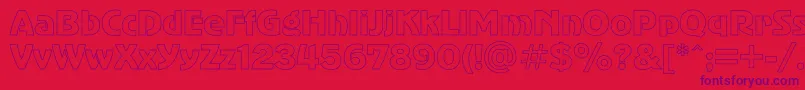 AdvergothicHo Font – Purple Fonts on Red Background