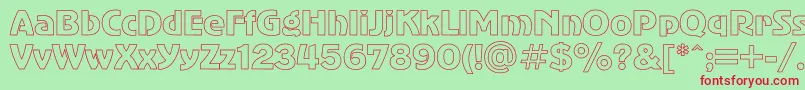 AdvergothicHo Font – Red Fonts on Green Background