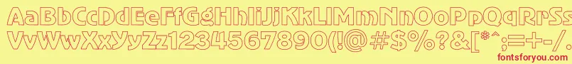AdvergothicHo Font – Red Fonts on Yellow Background