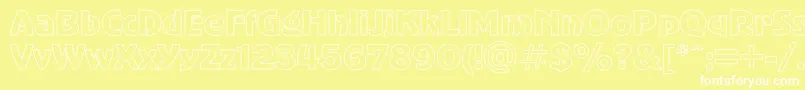 AdvergothicHo Font – White Fonts on Yellow Background