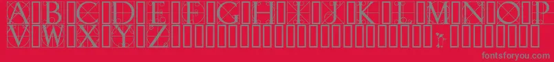 WalrodInitials Font – Gray Fonts on Red Background