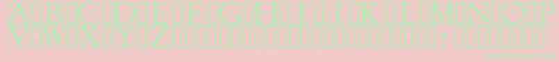 WalrodInitials Font – Green Fonts on Pink Background