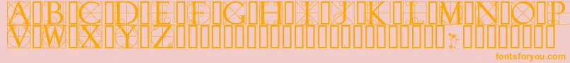 WalrodInitials Font – Orange Fonts on Pink Background