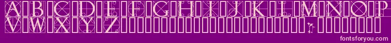 WalrodInitials Font – Pink Fonts on Purple Background