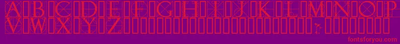 WalrodInitials Font – Red Fonts on Purple Background