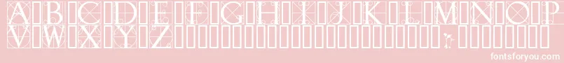 fuente WalrodInitials – Fuentes Blancas Sobre Fondo Rosa