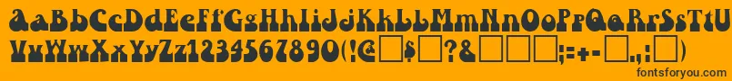 IvannaRegular Font – Black Fonts on Orange Background