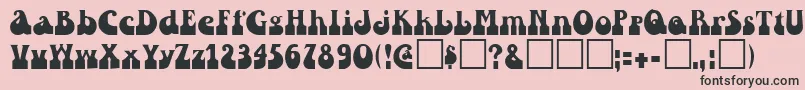 IvannaRegular Font – Black Fonts on Pink Background