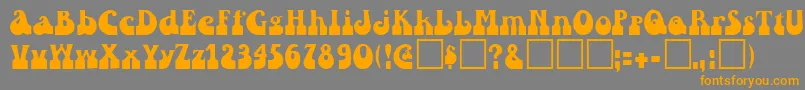 IvannaRegular Font – Orange Fonts on Gray Background