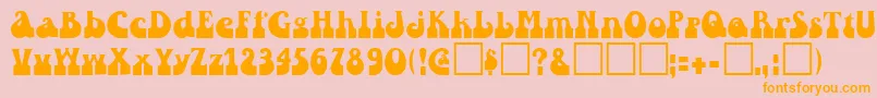 IvannaRegular Font – Orange Fonts on Pink Background