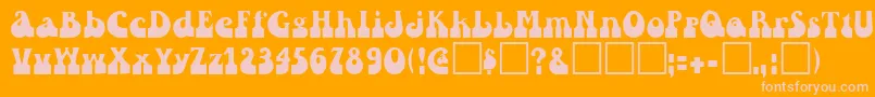 IvannaRegular Font – Pink Fonts on Orange Background