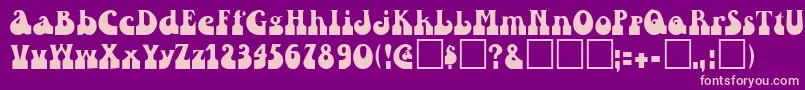 IvannaRegular Font – Pink Fonts on Purple Background