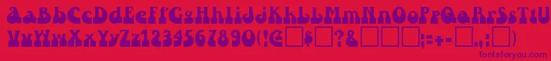 IvannaRegular Font – Purple Fonts on Red Background