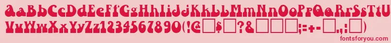 IvannaRegular Font – Red Fonts on Pink Background