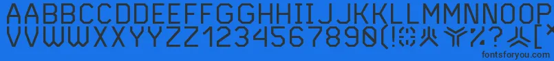 Шрифт Andvari – чёрные шрифты на синем фоне