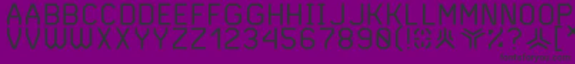 Andvari-fontti – mustat fontit violetilla taustalla