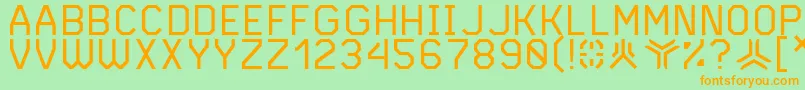 Andvari Font – Orange Fonts on Green Background