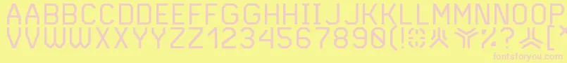 Andvari Font – Pink Fonts on Yellow Background