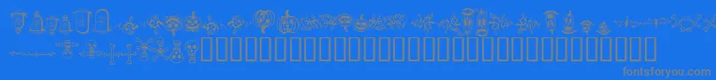 More about HalloweenBorders Font HalloweenBorders Font – Gray Fonts on Blue Background