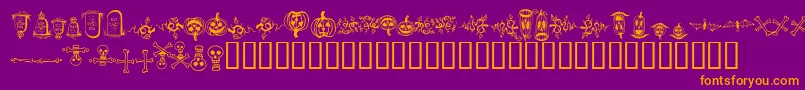 Police HalloweenBorders – polices orange sur fond violet