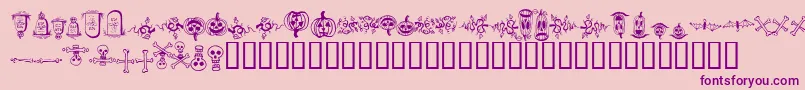 HalloweenBorders Font – Purple Fonts on Pink Background
