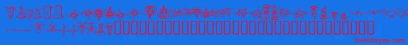 HalloweenBorders Font – Red Fonts on Blue Background