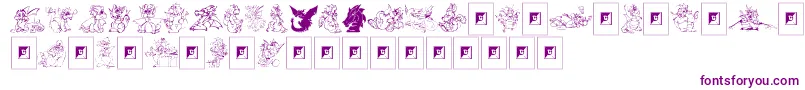 DelightfulLilDragons Font – Purple Fonts on White Background