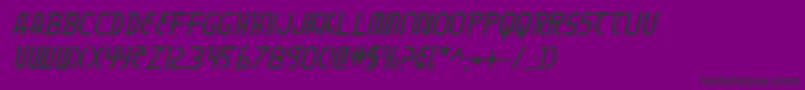 フォントMoondartbi – 紫の背景に黒い文字