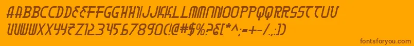 Moondartbi Font – Brown Fonts on Orange Background