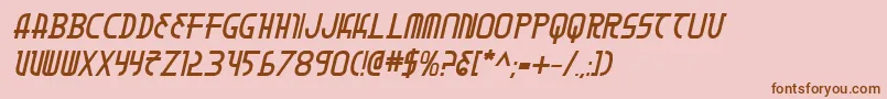 Moondartbi-Schriftart – Braune Schriften auf rosa Hintergrund