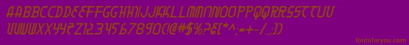 Moondartbi-Schriftart – Braune Schriften auf violettem Hintergrund