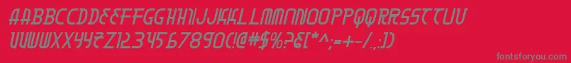 Moondartbi-fontti – harmaat kirjasimet punaisella taustalla
