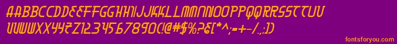 Moondartbi-fontti – oranssit fontit violetilla taustalla