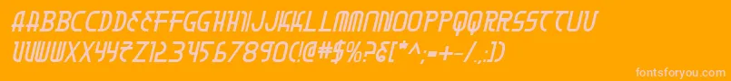 Moondartbi Font – Pink Fonts on Orange Background