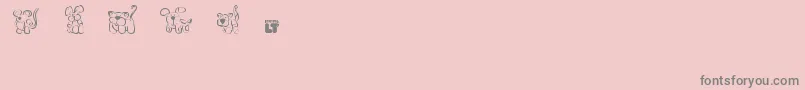 Makeyourownpetlt Font – Gray Fonts on Pink Background