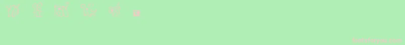 Makeyourownpetlt Font – Pink Fonts on Green Background