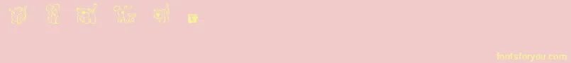 Шрифт Makeyourownpetlt – жёлтые шрифты на розовом фоне
