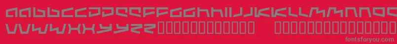 Augmente-Schriftart – Graue Schriften auf rotem Hintergrund
