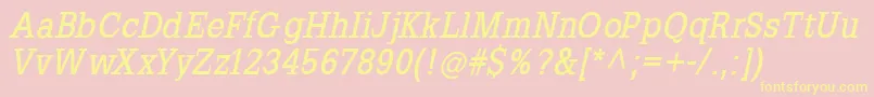 SlabromanaBoldoblique Font – Yellow Fonts on Pink Background