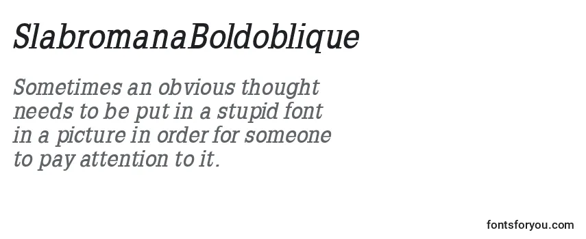Шрифт SlabromanaBoldoblique