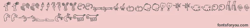 HappyOffspringsOfPlankton Font – Black Fonts on Pink Background