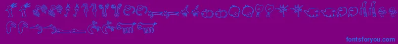 HappyOffspringsOfPlankton Font – Blue Fonts on Purple Background