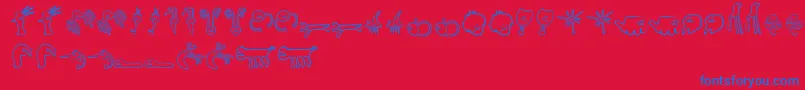 HappyOffspringsOfPlankton Font – Blue Fonts on Red Background