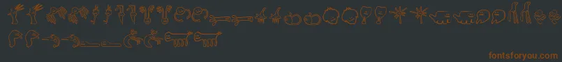 HappyOffspringsOfPlankton Font – Brown Fonts on Black Background