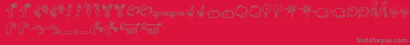 HappyOffspringsOfPlankton Font – Gray Fonts on Red Background