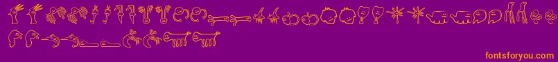 HappyOffspringsOfPlankton Font – Orange Fonts on Purple Background